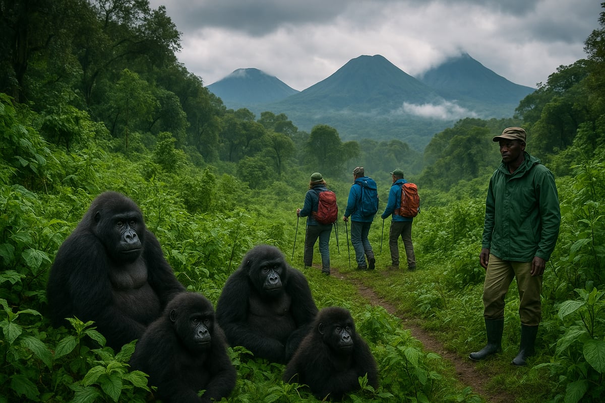 Gorilla family Rwanda